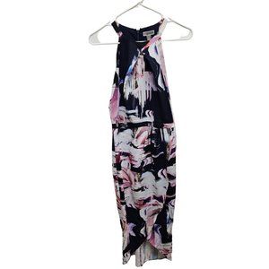 Nordstrom Chelsea 28 Women's Navy and Pink Watercolor Print Dress